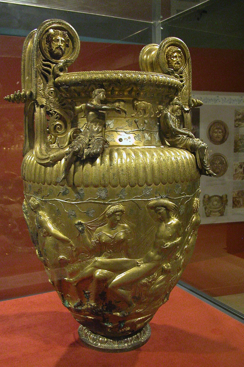 The bronze Derveni Krater with Dionysian reliefs, in the Archaeological Museum