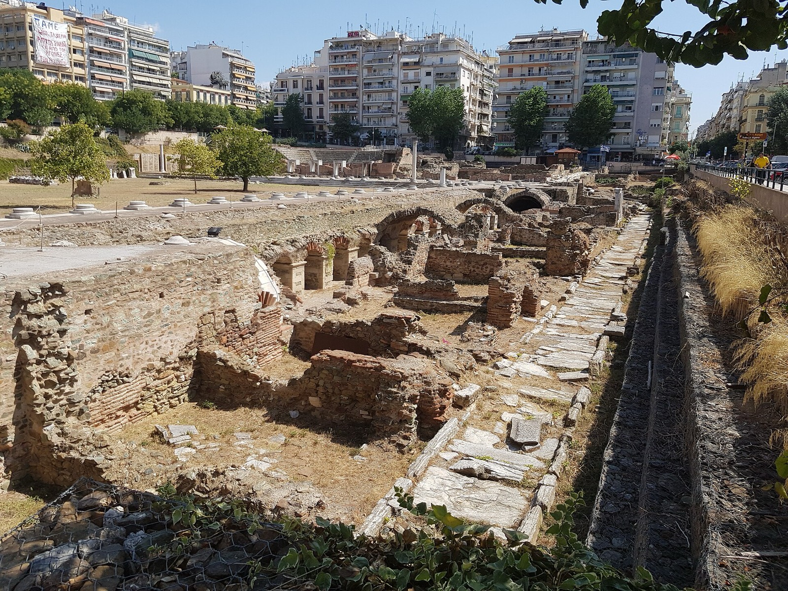 The Roman Forum of Thessaloniki with its restored Odeon